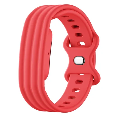 Siliconen band maat L voor Google Fitbit Air Butterfly gesp, zweetbestendig sportband - Rood
