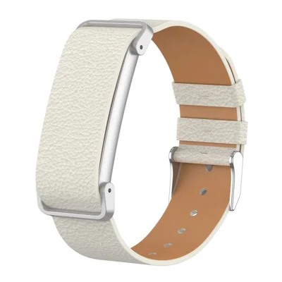 Bandbyta med ficklampa av PU-läder med struktur av fikonfrukt till Google Fitbit Air - beige