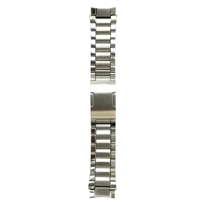 For Huawei Watch GT 7 46mm / GT 6 46mm Titanium Alloy Watch Strap Beveled Edge Three-Bead Link Metal Watch Band - Silver