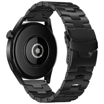 Quick-Release-22mm Watch Strap for Huawei Watch GT 7 46mm / Oppo Watch X / X2 / X3 Titanium Alloy Folding Clasp Band - Black