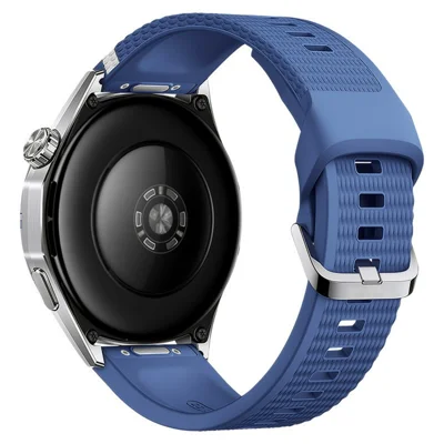 Quick-Release-22mm Watch Strap for Huawei Watch GT 7 46mm / GT 6 46mm / GT 5 46mm Diagonal Stripe Silicone Band - Blue