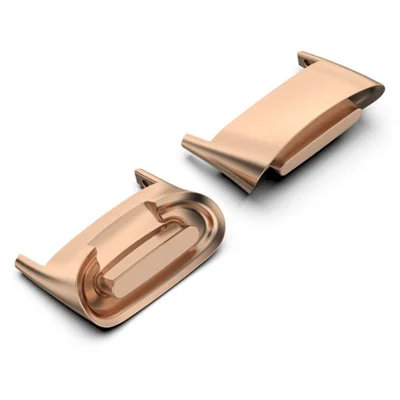 1 Paar Ersatz-Uhrenarmbänder Armband Schnalle Metallverbinder für Fitbit Charge 5 - Roségold
