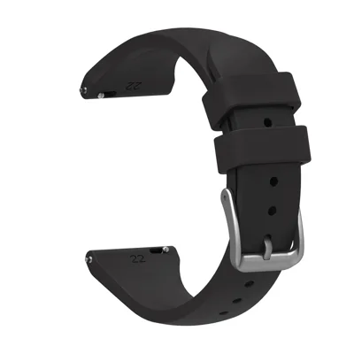 Für Samsung Galaxy Watch3 45mm/Gear S3 Classic/Huawei Watch GT 2e/GT 2 46mm/Honor Magic 22mm Silikon-Uhrenarmband mit Schnellverschluss für Sportuhren - Schwarz