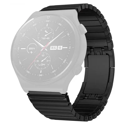 Für Huawei Watch GT 2 46mm / Watch GT 3 Pro 46mm Titanium Steel 22mm Smartwatch-Band Universeller Schnellverschluss Ersatzarmband - Schwarz