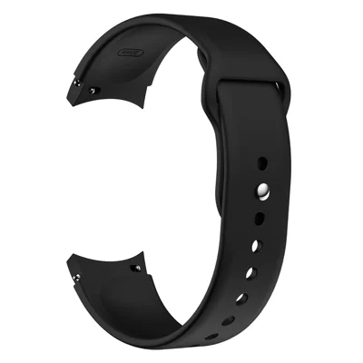For Samsung Galaxy Watch 5 40mm / 44mm  /  5 Pro 45mm Quick Release Watch Band Silicone Watch Strap Replacement Watchband with Button - Black