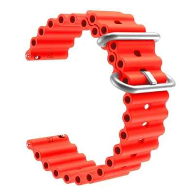For Huawei Watch GT 2 Pro / Samsung Galaxy Watch3 45mm Anti-scratch Silicone Smart Watch Wrist Strap Replacement 22mm Watch Band - Red