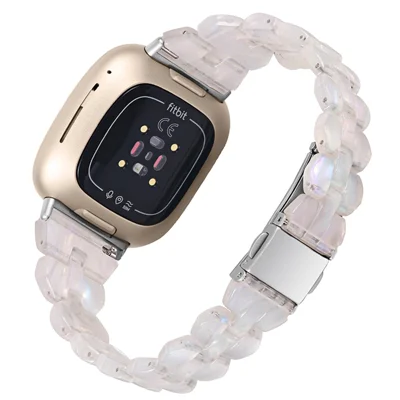 For Garmin Vivoactive 3 / Vivoactive 3 Music Replacement Resin Watch Strap Quick Release 20mm Watch Band with Folding Clasp - Shell White
