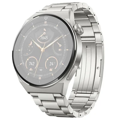For Huawei Watch GT 7 46mm / Watch Buds / GT3 SE / GT3 Pro Titanium Steel Watch Band Quick-Release-22mm 3-Bead Metal Sports Strap - Silver