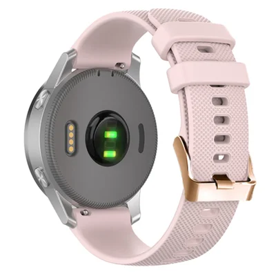Quick-Release-18mm Watch Band for Huawei Watch GT 7 41mm / Garmin Forerunner 265S / 255S / Venu 2S Textured Silicone Replacement Watch Strap - Pink