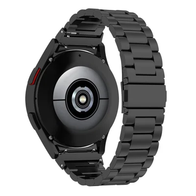 Edelstahlband für Samsung Galaxy Watch6 / Watch6 Classic / Watch 5 / Watch4 3-Kugel-Armband – Schwarz