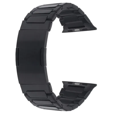 For Apple Watch Ultra 4 3 2 1 49mm / Series 12 11 10 46mm / 9 8 7 45mm / SE3 SE2 SE 6 5 4 44mm / 3 2 1 42mm Watch Band Stainless Steel - Black