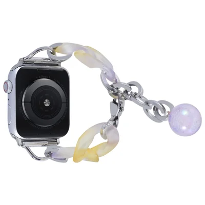 For Apple Watch Series 12 11 10 42mm / 9 8 7 41mm / SE3 SE2 SE 6 5 4 40mm / 3 2 1 38mm Strap Slim Resin Bracelet - Purple