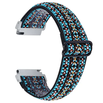 Watch Strap for Gabb Watch 2 Pattern Printing Elastic Nylon Wrist Band - Style 4 Blue Stripe