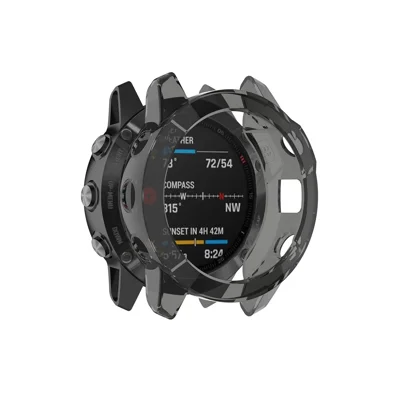 Clear Soft TPU Cover for Garmin 6 Pro - Black