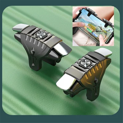 F1 One Pair Quick Shooting Buttons Game Trigger for PUBG Phone Game Controllers Assist Tools - Black