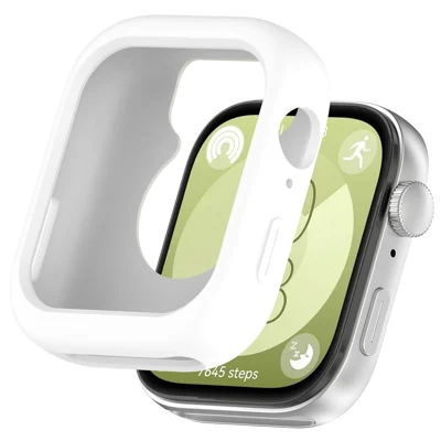 For Huawei Watch Fit 3 Watch Case Soft Silicone Protective Frame - White