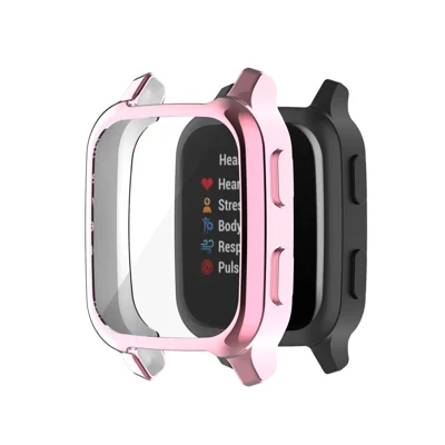 Electroplating TPU Smart Watch Protective Case for Garmin Venu Sq - Pink