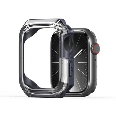 DUX DUCIS For Apple Watch Series 11 / 10 46mm Case  Tamo SeriesPC+Silicone Watch Cover Protector - Transparent Midnight