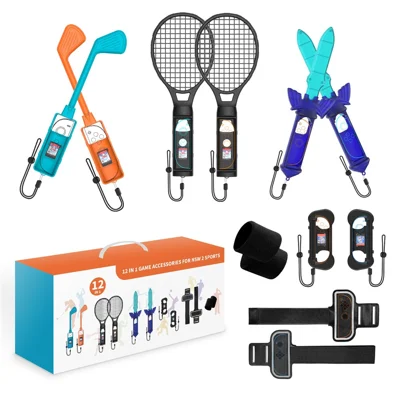 JYS-NS2277 Voor Nintendo Switch 2 Sportspelaccessoires 12-in-1 Tennisslag T-golfclub Beenband Zwaardset