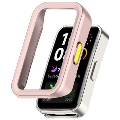 Horlogehoesje voor Huawei Band 10 NFC / 10 / 9 NFC / 9 / 8 NFC / 8 Half-omhulde Holle Harde PC-beschermhoes - Roze / Groen
