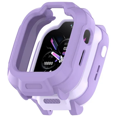 For Xiaomi Smart Kids Watch TPU Watch Case Hollow Design Watch Protective Cover - Purple