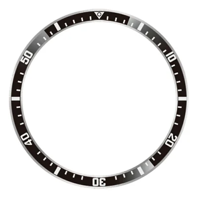 For Samsung Galaxy Watch Ultra 47mm Bezel Ring Anti Scratch Aluminum Alloy Adhesive Cover - Black / White Characters