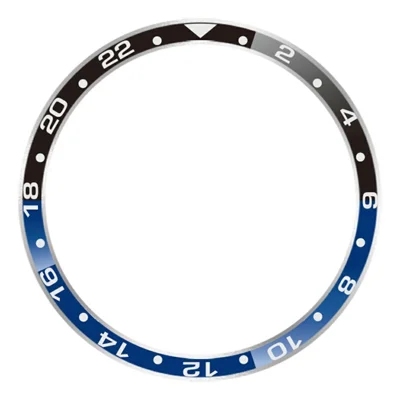 For Samsung Galaxy Watch Ultra 47mm Bezel Ring Aluminum Alloy Dual Color Protective Cover - Black + Blue