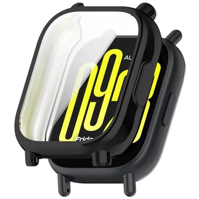 For Xiaomi Redmi Watch 5 Lite Watch Case Full Coverage TPU Protective Cover - Electroplated Black