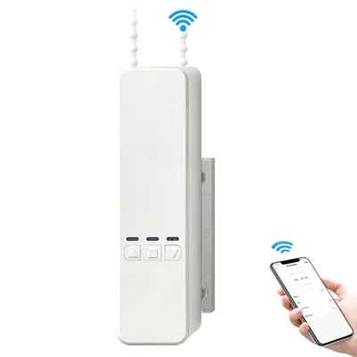 MC08 Smart Home WiFi Wireless Automatic Blinds Roller Shades Motor Remote Control Tuya App Electric Curtain - US Plug
