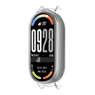 Voor Xiaomi Smart Band 10 Ceramicen Horlogehouder Holle PC-beschermhoes - Transparant