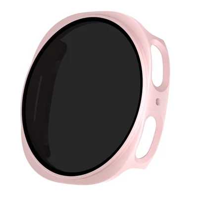 For Samsung Galaxy Watch8 40mm PC Watch Case with Anti-Spy Screen Protector - Pink