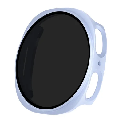 For Samsung Galaxy Watch8 44mm PC Watch Case with Anti-Spy Screen Protector - Baby Blue