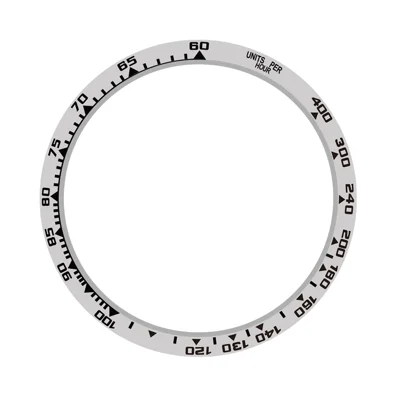Style B For Garmin Fenix 8 AMOLED 51mm Watch Bezel Aluminum Alloy Protective Ring - Silver / Black Markings