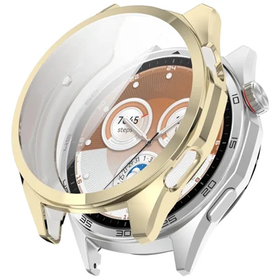 For Huawei Watch GT 6 46mm Watch Case Full Protection Scratch Resistant TPU Cover - Electroplating Light Gold