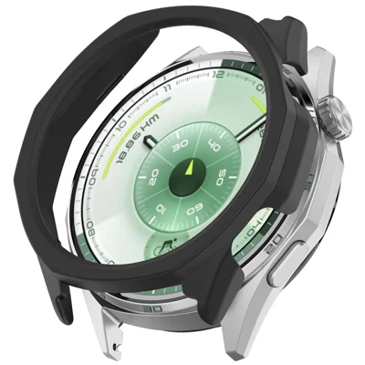 For Huawei Watch GT 6 46mm Case Semi-Enclosed PC Protective Watch Frame - Black
