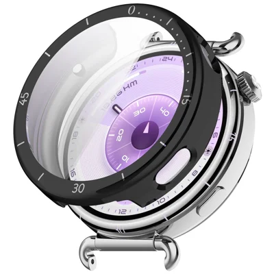 For Huawei Watch GT 6 41mm Full Coverage TPU Case Electroplated Protective Watch Shell with Scale - Black