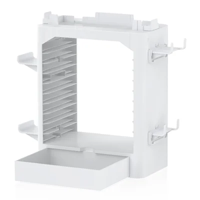 JYS-NS153 Game Storage Tower for Nintendo Switch OLED / Switch / Switch 2 Game Card Storage Rack Stand Controller Hanger - White