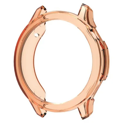 For Oppo Watch S Protective Watch Case TPU Hollow Cover - Transparent Orange