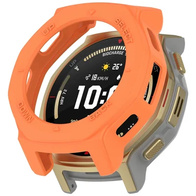 For Huami Amazfit T-Rex 3 Pro 44mm Watch Case Semi-Enclosed Armor TPU Shockproof Protective Cover - Orange
