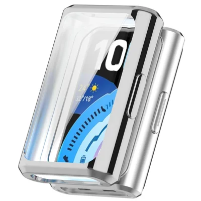 For Huawei Band 11 Pro  /  11 Pro NFC TPU Watch Case Full Coverage Electroplating Protective Cover - Silver