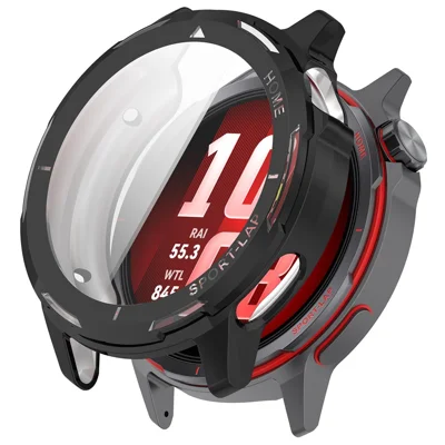 For Huawei Watch GT Runner 2 Full Coverage TPU Watch Cover Electroplated Protective Case - Black