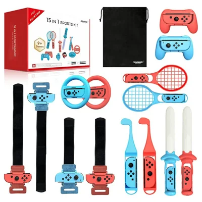 DOBE FOMIS ELECTRONICS TNS-3152 15-in-1 Sportset für Nintendo Switch / Switch OLED Joy-Con Sportzubehör Spielecontroller-Set