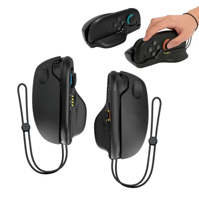 8049 2Pcs Game Controller Mouse Stand for Nintendo Switch 2 Joy-Con Controller Mini Mouse Converter Stand - Black