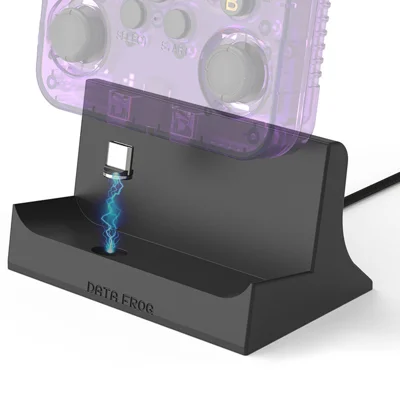 DATAFROG Magnetisk oplader Type-C Desktop Oplader til R36S Gaming Console - Sort