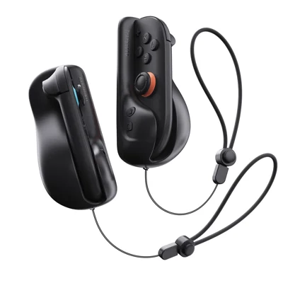 TRANSNOVO S73-014 2Pcs Controller Mouse Stand Grip for Nintendo Switch 2 Ergonomic Gaming Portable Mouse Dock Controller Stand - Black