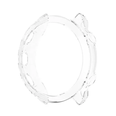 Shockproof TPU Watch Protective Half Cover Case for Garmin Forerunner 55/158 - Transparent White
