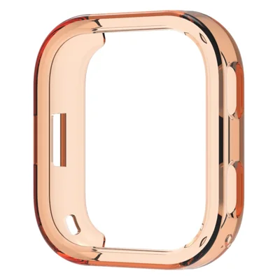 Чехол для Huami Amazfit Bip Max, полупрозрачный, из ТПУ, защитный корпус, открытая рамка для часов — прозрачный оранжевый