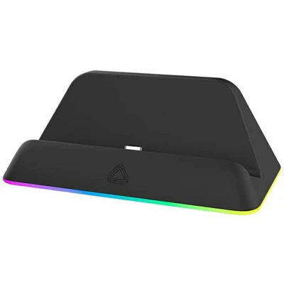 HBS-2811 Voor Nintendo Switch 2 Draagbare Oplaaddock Standaard met RGB LED Verlichting en Aanraakbediening - Zwart