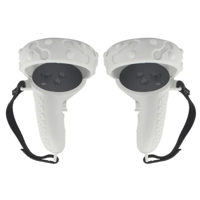1 Paio Di Copertura Con Impugnatura Di Protezione In Silicone Per Oculus Quest 2 Custodia Per Manicotto Per Impugnatura Del Regolatore VR - Bianco