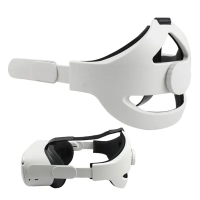 Ergonomisches Stirnband mit abnehmbarem Polster-Kopfband für Oculus Quest 2 VR-Helm - Weiß